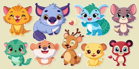 Obraz premium set of animals