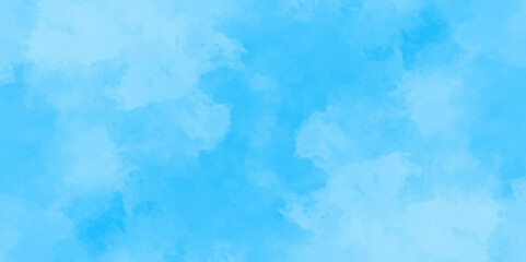 Abstract soft sky blue watercolor sky and clouds. grunge tint light blue watercolor background. Hand painted light blue background with watercolor.
