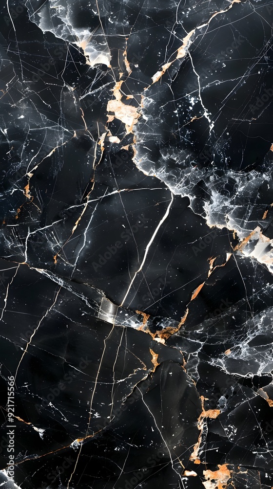 Canvas Prints Luxurious Black Marble Backdrop for Premium Product Presentation