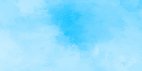 Abstract soft sky blue watercolor sky and clouds. grunge tint light blue watercolor background. Hand painted light blue background with watercolor.
