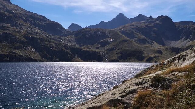 Artouste lake near Artouste Fabreges, Pyrenees atlantiques, Bearn , Nouvelle Aquitaine, France