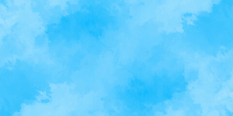 Abstract soft sky blue watercolor sky and clouds. grunge tint light blue watercolor background. Hand painted light blue background with watercolor.