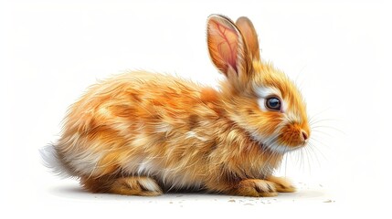 Obraz premium rabbit on white background