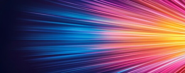Obraz premium Abstract light trails with gradient hues, technology abstract background, dynamic and energetic