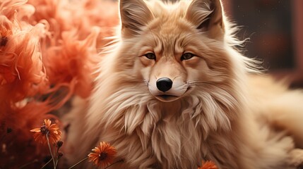 Naklejka premium Beautiful imaginary smoky wolf 8k 