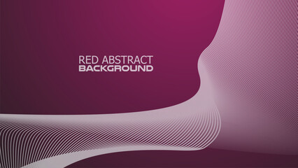 Red gradient with curve line abstract background vector image