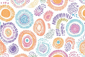 Fototapeta premium Traditional australian aboriginal pattern, pastel colors.