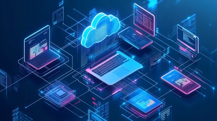 Cloud Technology Computing Concept. Data Center Concept