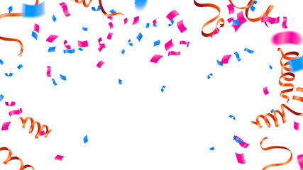 colorful confetti on white background