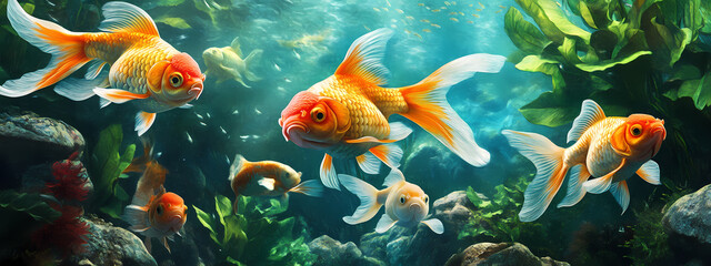Fototapeta premium Vibrant Goldfish