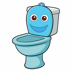 Color Toilet art vector illustrator