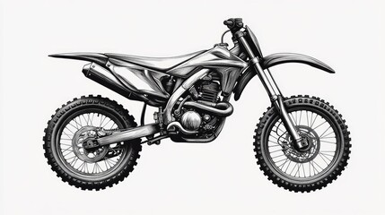 Fototapeta premium Dirt Bike Drawing