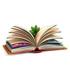 Fototapeta premium Clean Photograph of a Book Isolated on a White Background