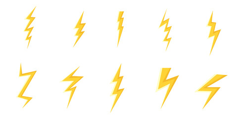 Lighting Thunder Illustration Set