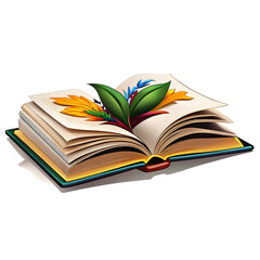 Fototapeta premium Clean Photograph of a Book Isolated on a White Background
