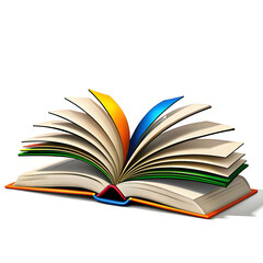 Clean Photograph of a Book Isolated on a White Background