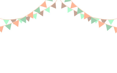 淡いガーランドのフレーム。飾り。