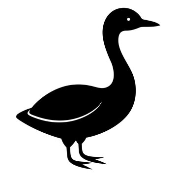 recommend clip art: Grebe bird silhouette vector