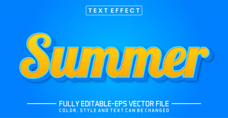 Summer yellow  font Text effect editable