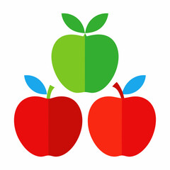 Apple 4 set art vector illustrator