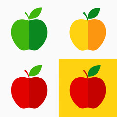 Apple 4 set art vector illustrator