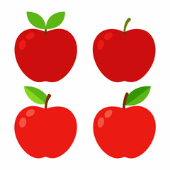 Apple 4 set art vector illustrator