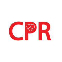 heart cpr medical icon vector design
