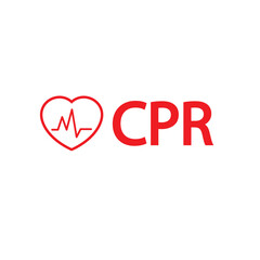 heart cpr medical icon vector design