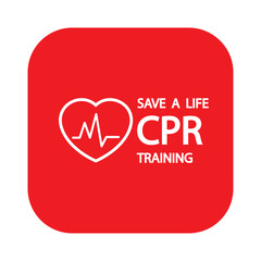 heart cpr medical icon vector design