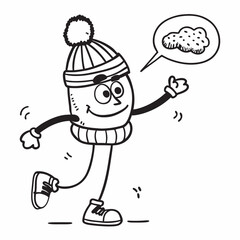 cartoon chef with frying pan