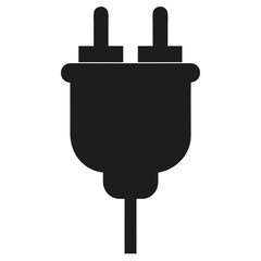 A simple and elegant black silhouette vector of plug art vector illustrator
