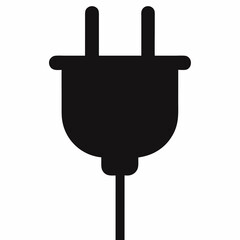 A simple and elegant black silhouette vector of plug art vector illustrator