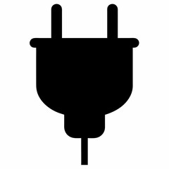 A simple and elegant black silhouette vector of plug art vector illustrator