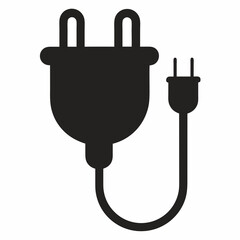 A simple and elegant black silhouette vector of plug art vector illustrator