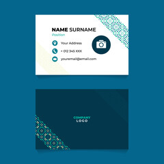 Oriental Geometric Name Card Design for Business or Company