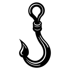 Silhouette hook art vector illustrator