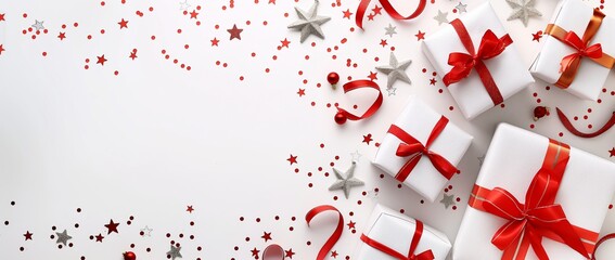 Christmas and New Year background , gift box