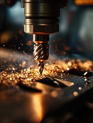 Machine cutting metal