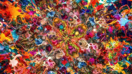 Fototapeta premium a-mesmerizing-black-and-purple-abstract-painting