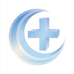 Obraz premium medical health care 3d logo. It can be used as graphic design