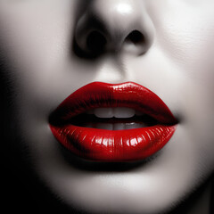 Obraz premium Lippen im Focus