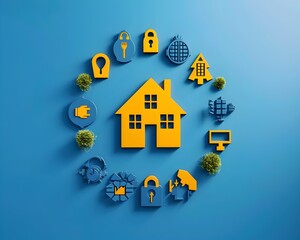 Comprehensive Home Insurance Coverage Symbolized by Protective Icons