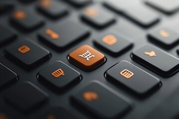Fototapeta premium Detailed view of an advanced search bar on an e-commerce platform