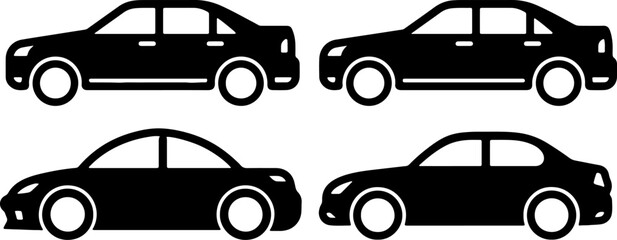 Car silhouettes vector illustration