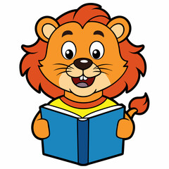 Happy Lion Reading Book