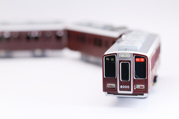 電車のおもちゃ・鉄道模型 ホワイトバック