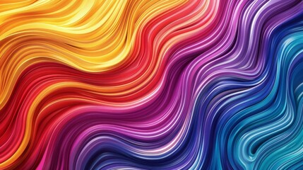 Obraz premium A vibrant and dynamic wave of colors, expressing energy and creativity. The smooth transitions between hues evoke a sense of movement and fluidity. 