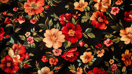 Textile printing with floral patterns is widely used.