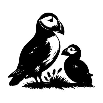 recommend clip art: puffin silhouette , puffin silhouette vector