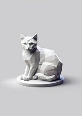 cat statue, Generative AI